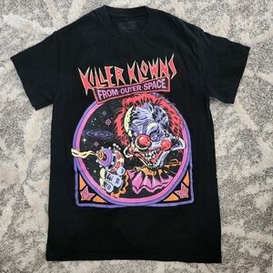 Killer Klowns from Outer Space Black Graphic Tee T-Shirt Men's Small S Horror